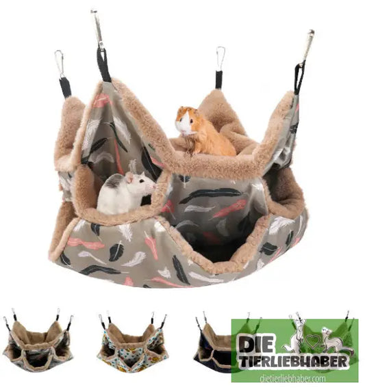 Frettchen-Hängebett und für Kleintiere - Flauschiger Liegeplatz für Hund Katzen F