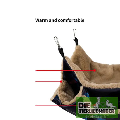 Frettchen-Hängebett und für Kleintiere - Flauschiger Liegeplatz für Hund Katzen F