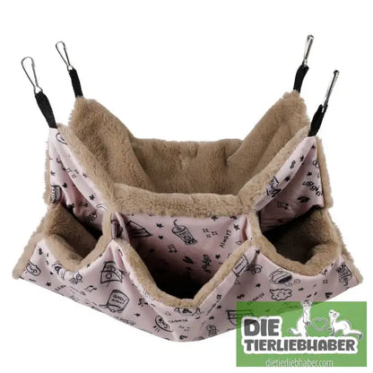 Frettchen-Hängebett und für Kleintiere - Pink - Flauschiger Liegeplatz für Hund Katzen F