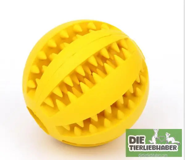 Futterball aus Gummi mit integriertem Futterbehälter - 5cm Yellow - Spielzeug