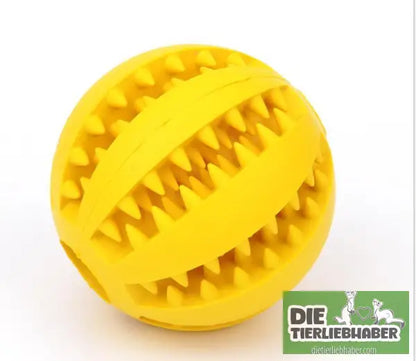 Futterball aus Gummi mit integriertem Futterbehälter - 5cm Yellow - Spielzeug