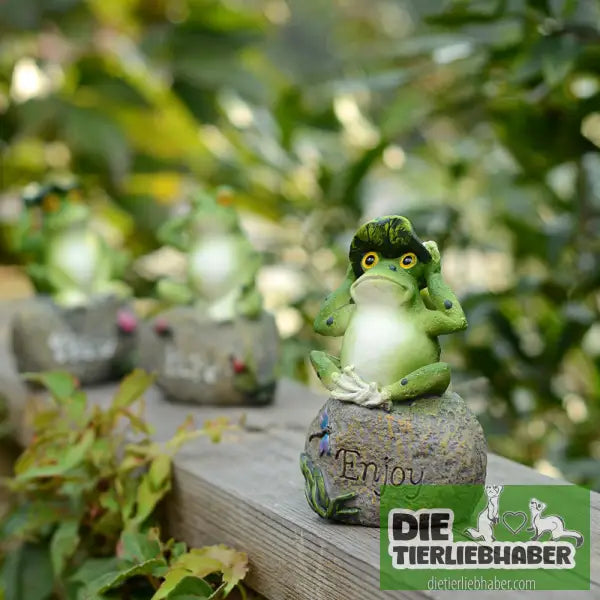 🐸 Garten- & Teichdeko: Frosch auf Stein - Frog home furnishings / 3PCS - Deko