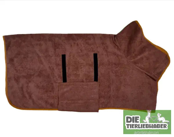 Haustier-Bademantel aus Mikrofaser - Coffee / L - Pflege