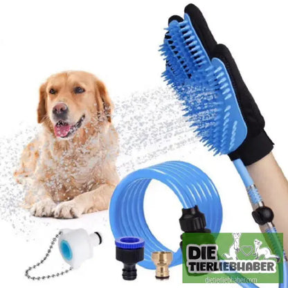 Haustier Duschhandschuh inkl. Schlauch - Blue - Hunde Zubehör