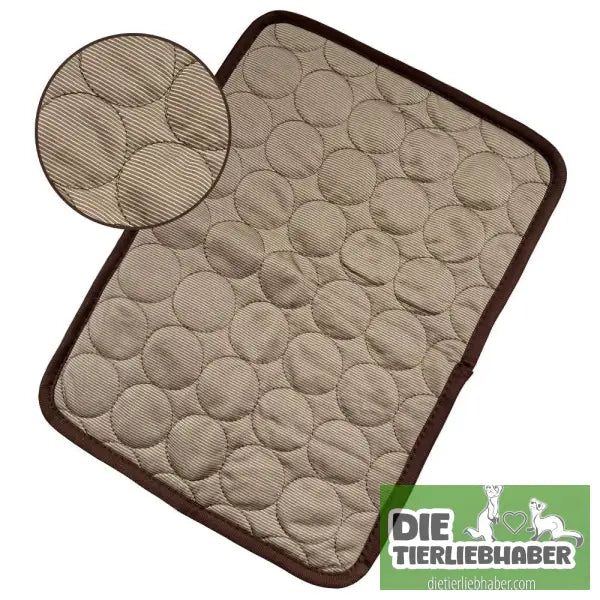 Haustier Hund und Katzen Kühlmatte - Brown / 102x70cm - Flauschiger Liegeplatz für Hund Katzen F