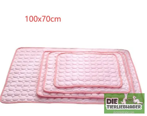 Haustier Hund und Katzen Kühlmatte - Pink / 102x70cm - Flauschiger Liegeplatz für Hund Katzen F