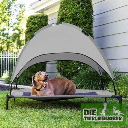 Haustier Überdachtes Hochbett Feldbett Sonnenschutzzelt - Sonnenliege für Hunde oder Katzen