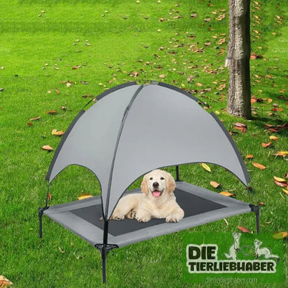 Haustier Überdachtes Hochbett Feldbett Sonnenschutzzelt - Sonnenliege für Hunde oder Katzen