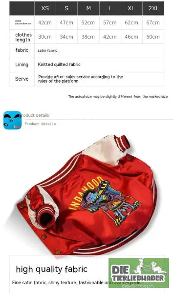 Hundebekleidung Glanzjacke - Hunde und Katzenkleidung