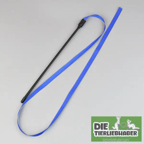 Interaktiver Katzenwedel mit buntem Band - Blue / L 120cm - Spielzeug