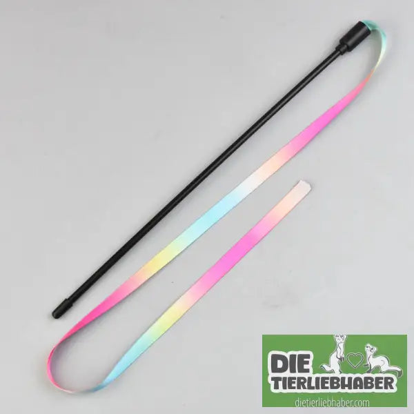 Interaktiver Katzenwedel mit buntem Band - Clouds / L 120cm - Spielzeug
