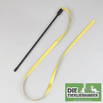 Interaktiver Katzenwedel mit buntem Band - Gold / L 120cm - Spielzeug