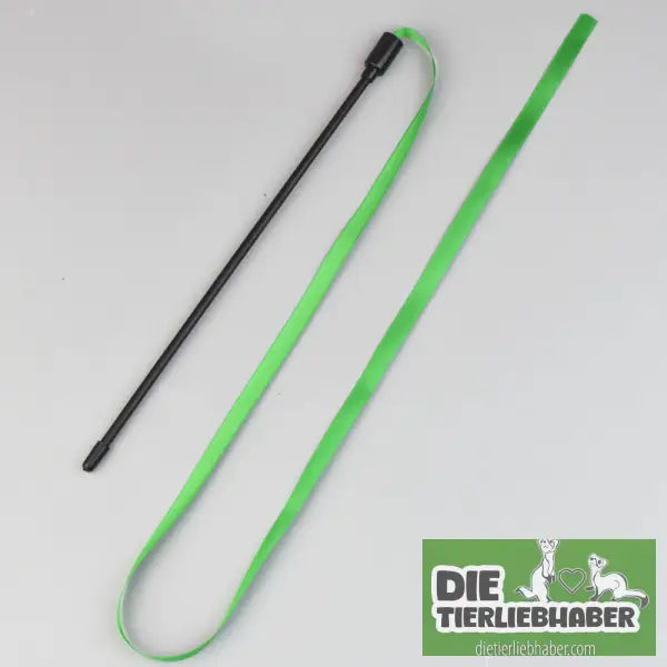Interaktiver Katzenwedel mit buntem Band - Green / L 120cm - Spielzeug