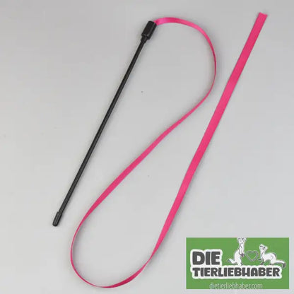 Interaktiver Katzenwedel mit buntem Band - Pink / L 120cm - Spielzeug