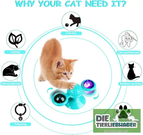 Interaktives Windmühlen-Katzenspielzeug - Spielzeug