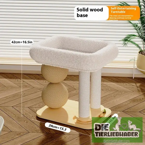 „Katzenbett mit integriertem Spielball“ - Independent / Double Ball Chamfer - Kuschelhöhle für kleine Hunde Katzen Fre