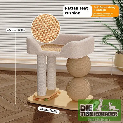 „Katzenbett mit integriertem Spielball“ - Independent / Summer Sleeping Mat - Kuschelhöhle für kleine Hunde Katzen Fre