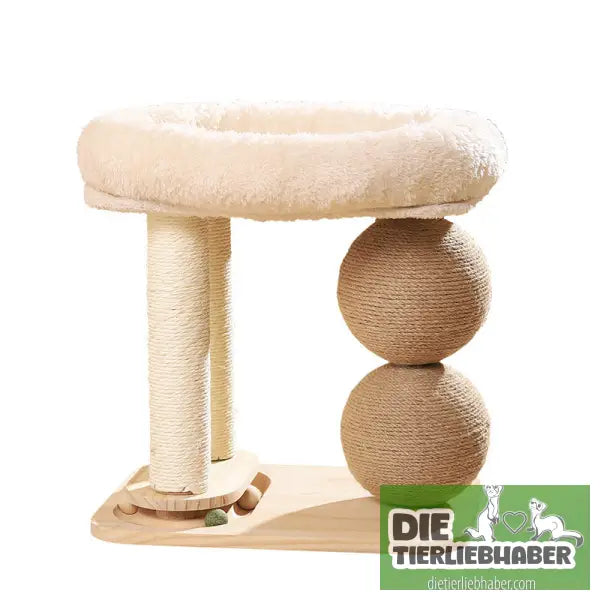 „Katzenbett mit integriertem Spielball“ - Kuschelhöhle für kleine Hunde Katzen Fre