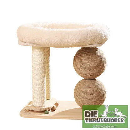„Katzenbett mit integriertem Spielball“ - Kuschelhöhle für kleine Hunde Katzen Fre
