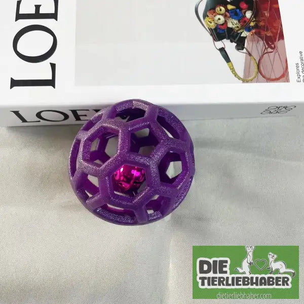 Kauball-Spielzeug für Hunde - Purple Bell Ball 9cm - Spielzeug