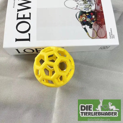 Kauball-Spielzeug für Hunde - Yellow Empty Ball 9cm - Spielzeug