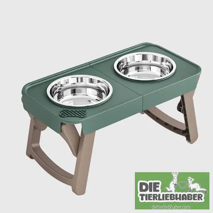 Klappnapf zum Fressen& Trinken mit hohen Füßen für Haustiere, - Futter- und Wassernäpfe