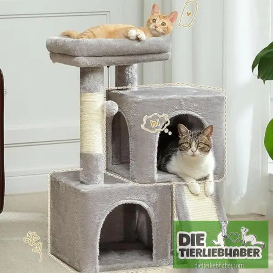 Kratzbaum - Gray / 77X40CM - Flauschiger Liegeplatz für Hund Katzen F