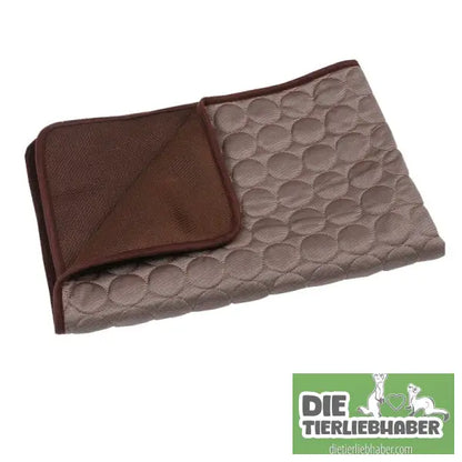 Kühlmatte für Hunde. Kühlkissen für Haustiere - Coffee / L - Flauschiger Liegeplatz für Hund Katzen F