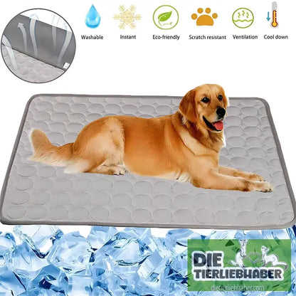 Kühlmatte für Hunde. Kühlkissen für Haustiere - Flauschiger Liegeplatz für Hund Katzen F