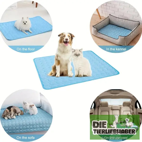 Kühlmatte für Hunde. Kühlkissen für Haustiere - Flauschiger Liegeplatz für Hund Katzen F