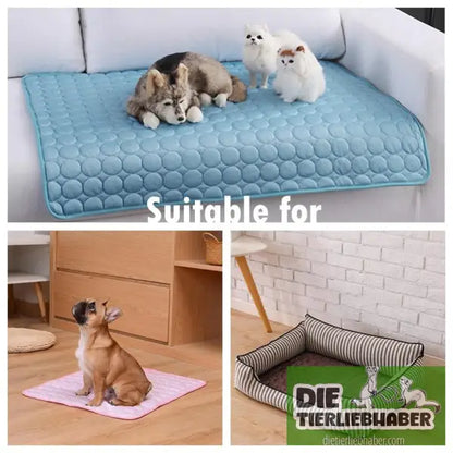 Kühlmatte für Hunde. Kühlkissen für Haustiere - Flauschiger Liegeplatz für Hund Katzen F