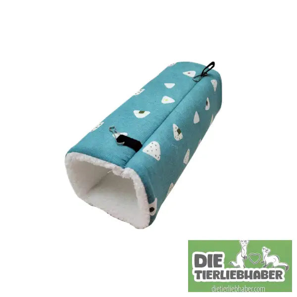 Kuschel-Tunnel für Kleintiere – Plüschnest für Frettchen im Blumen-Design - Large 27X12CM / Candy - Tierbedarf