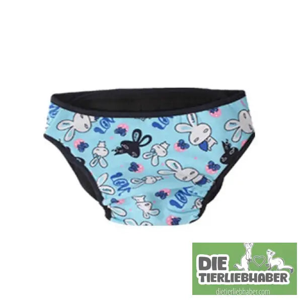 Menstruationshöschen für Hündinnen - Blue rabbit / L - Hunde und Katzenkleidung