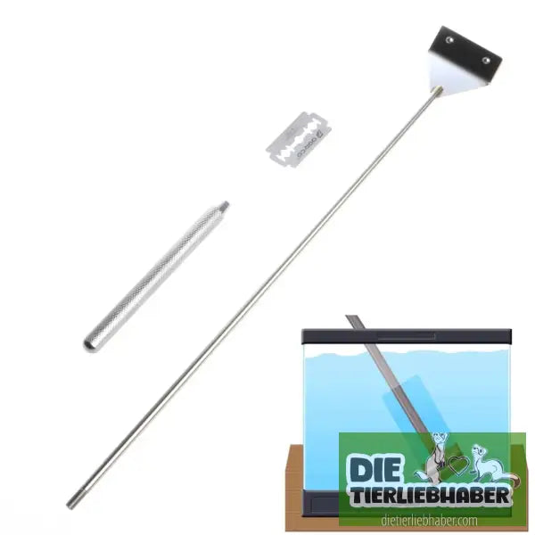 OOTDTY Aquarium Glass Fish Tank Stainless Steel Coralline Algae Scraper Blade Cleaner - Aquaristik