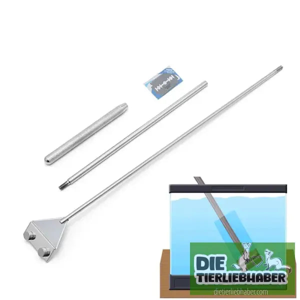 OOTDTY Aquarium Glass Fish Tank Stainless Steel Coralline Algae Scraper Blade Cleaner - Aquaristik