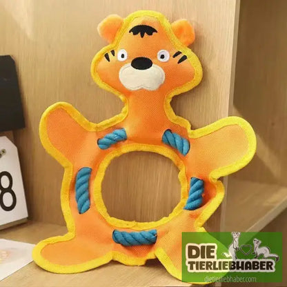 Plüsch-Haustierspielzeug für große mittlere und kleine Hunde - Round Rope Tiger / 33x25CM - Kauspielzeug für Hunde
