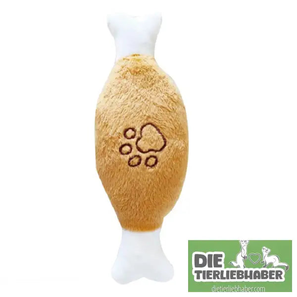 Pommes-Frites-Burger-Haustier-Plüsch-Soundspielzeug - Footprints Chicken Legs - Kauspielzeug für Hunde
