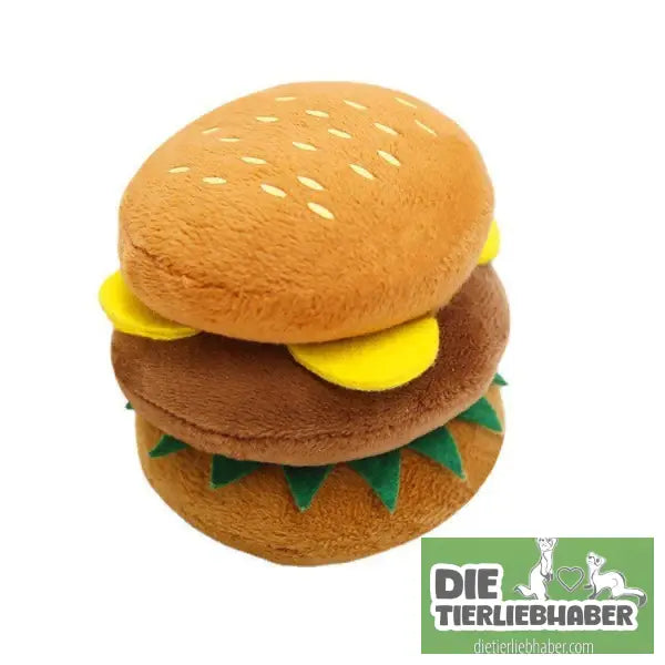 Pommes-Frites-Burger-Haustier-Plüsch-Soundspielzeug - Hamburger - Kauspielzeug für Hunde