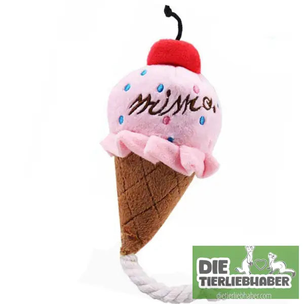 Pommes-Frites-Burger-Haustier-Plüsch-Soundspielzeug - Pink Ice Cream - Kauspielzeug für Hunde
