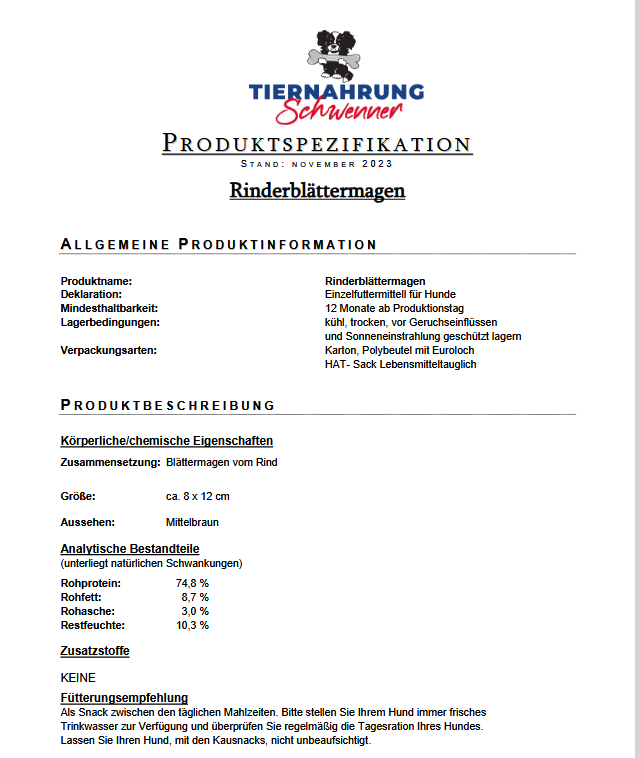 Rinderblättermagen