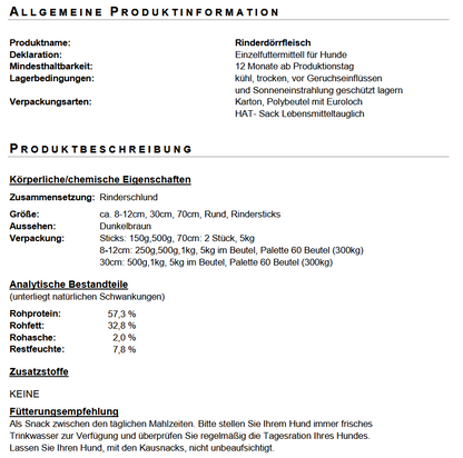 Rinderschlund 4 - 15 cm