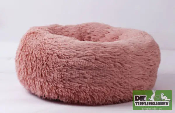 Rundes plüschiges Haustierbett - Skin Pink / 15.7X7.9inch - Flauschiger Liegeplatz für Hund Katzen F