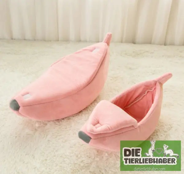 Schlafhöhle in Bananenform - Kuschelhöhle für kleine Hunde Katzen Fre