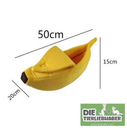Schlafhöhle in Bananenform - M - Kuschelhöhle für kleine Hunde Katzen Fre