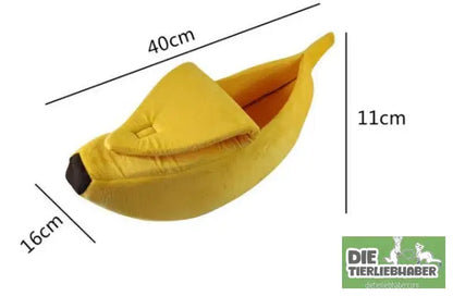 Schlafhöhle in Bananenform - S - Kuschelhöhle für kleine Hunde Katzen Fre