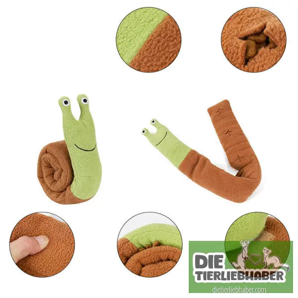 Schnecken Plüsch Spielzeug - Green - Suchspiel
