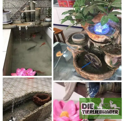 Solar-Wasserbrunnen für Teich & Garten - Black - Teichzubehör