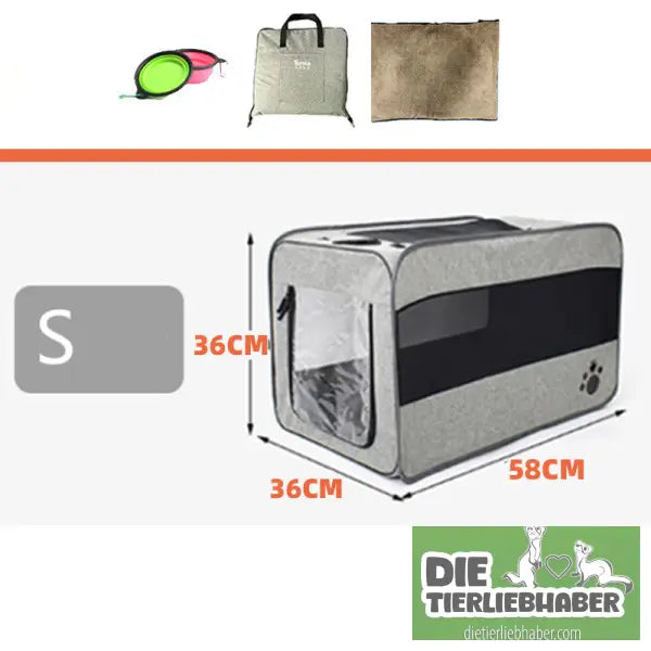 Tragbare Haustier-Transporttasche - Grey / Can be fixed / S - Transport