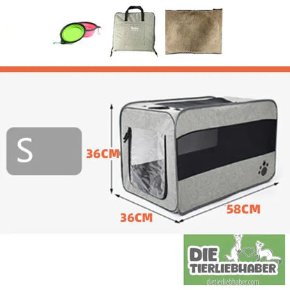 Tragbare Haustier-Transporttasche - Grey / Can be fixed / S - Transport