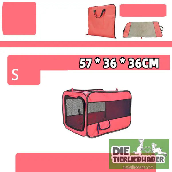 Tragbare Haustier-Transporttasche - Red / Can be fixed / S - Transport